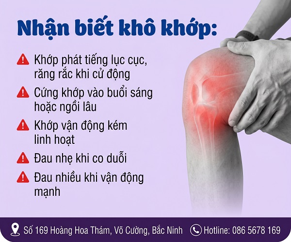 Khô khớp – Dấu hiệu cảnh báo sớm thoái hóa khớp mà nhiều người đang bỏ qua