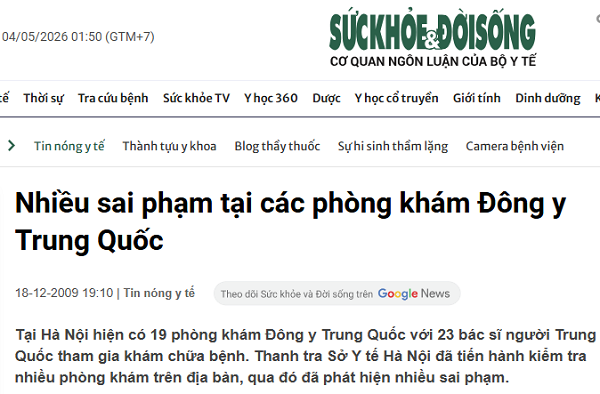 Tìm bác sĩ đông y giỏi Bắc Ninh – Đến ngay Phòng khám Việt Sing