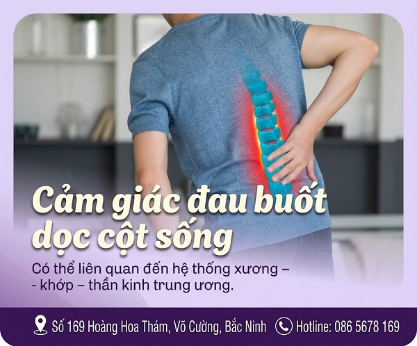 Cảm giác đau buốt dọc cột sống – Nguyên nhân do đâu?